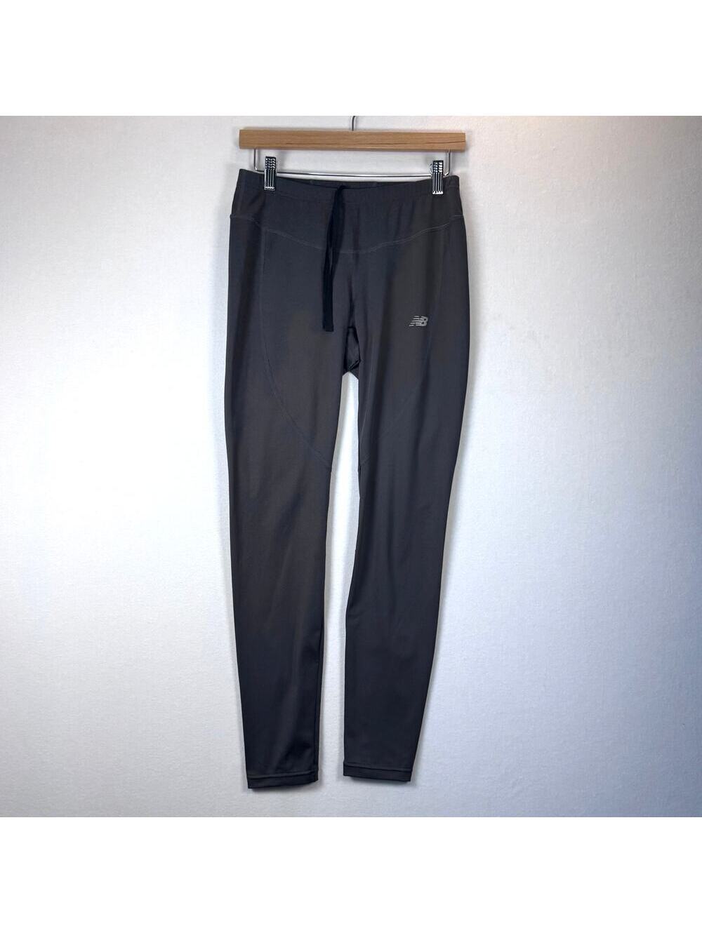 New Balance Athletic Leggings Gym Yoga Gray Lightning Dry Drawstring Womens M